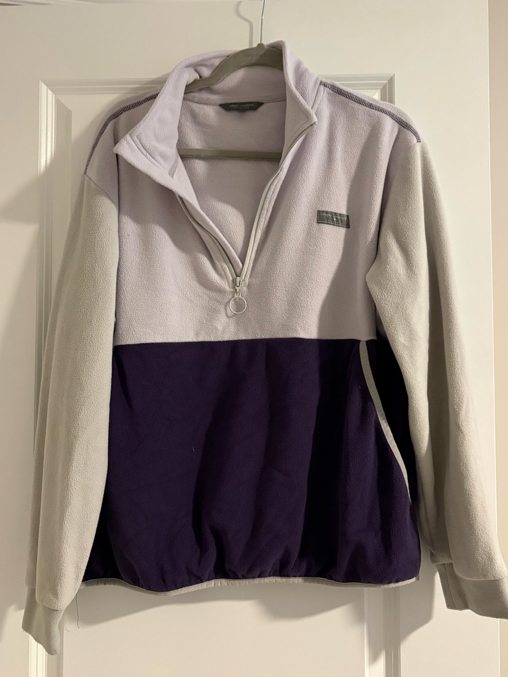 Simply Southern Two Tone Purple Quarter Zip Fleece Size Large